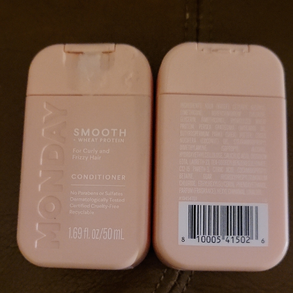 Monday Smooth Conditioner for Frizzy and Dull Hair, 1.69 fl oz Lot of 2